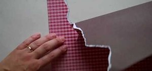Create scrapbook scenery by tearing paper