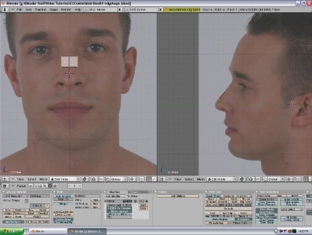 Model an entire human head within Blender - Part 2 of 6