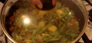Make Pakistani phalli (green beans) aaloo sabzi