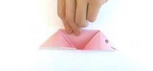 Fold an easy origami piggy