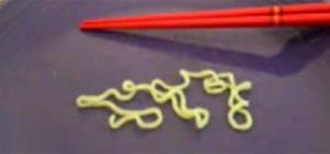 Knit - with Ramen noodles & chopsticks