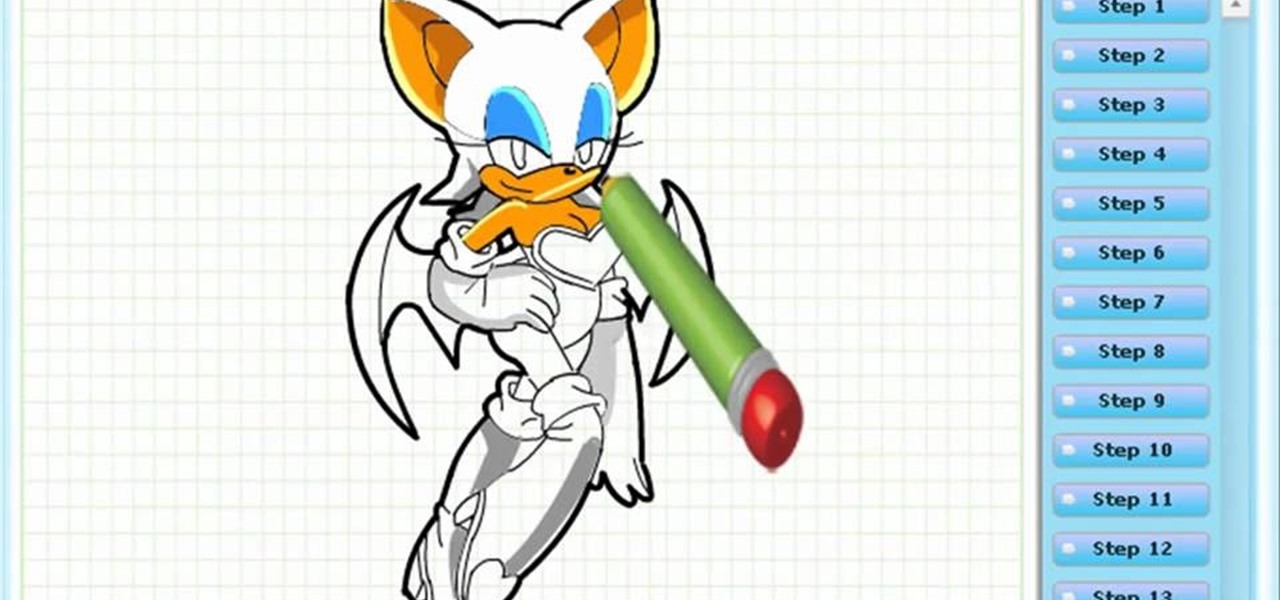 Draw Rouge the Bat (Sonic)