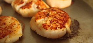 Make seared scallops with jalapeno vinaigrette and orange slices