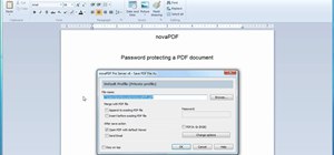 Password protect PDF files with NovaPDF