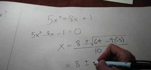 Simplify a quadratic formula result