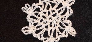 Crochet a left hand snowflake
