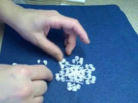Quill beautiful snowflakes for Christmas ornaments
