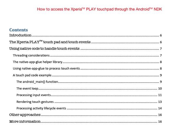 How to Design Xperia PLAY Apps and Games (Official Sony Ericsson Developer Guide)
