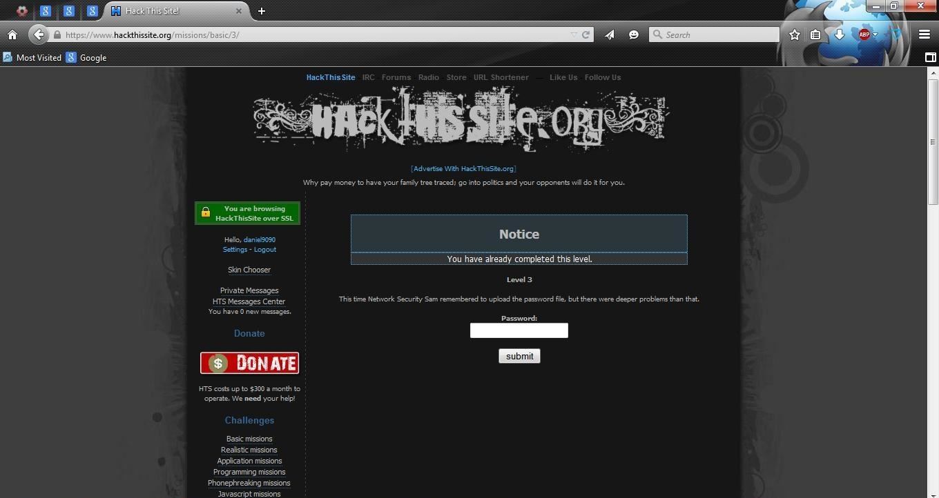 How to Hack a Site Knowing a Bit of HTML (hackthissite.org) Part 1