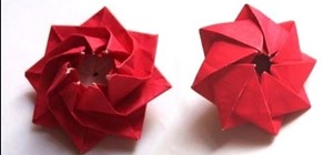 Origami the "Blütenkreisel" pinwheel flower