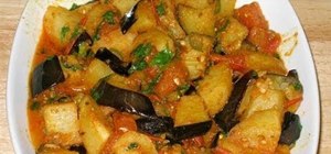 Make Indian style potatoes and eggplant with Manjula