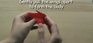 Make a Japanese-style folded paper crane with origami