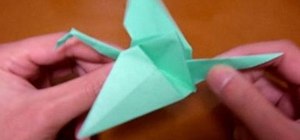 Origami a flapping bird with wings