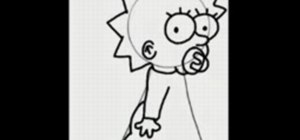 Draw the cartoon character Maggie from The Simpsons