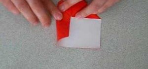 Origami a heart with rectangular paper