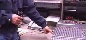 Use a mixing board in studio audio