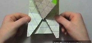 Origami a 60 degree tessellation pleat intersection