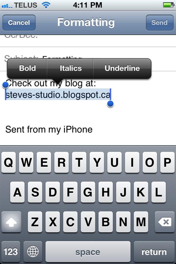 How to Add Formatting to Emails Using Your iPhone's Mail App