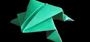 Make a jumping frog from paper with origami