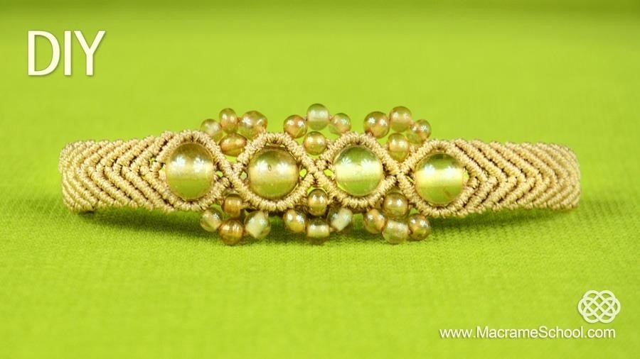 Wavy Chevron Bracelet with Beads - Tutorial