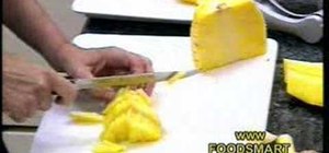 Cut up a pineapple for a healthy snack