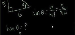 Find the sine, cosine & tangent of an angle in trig