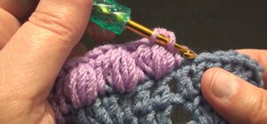 Crochet a left-handed puff stitch