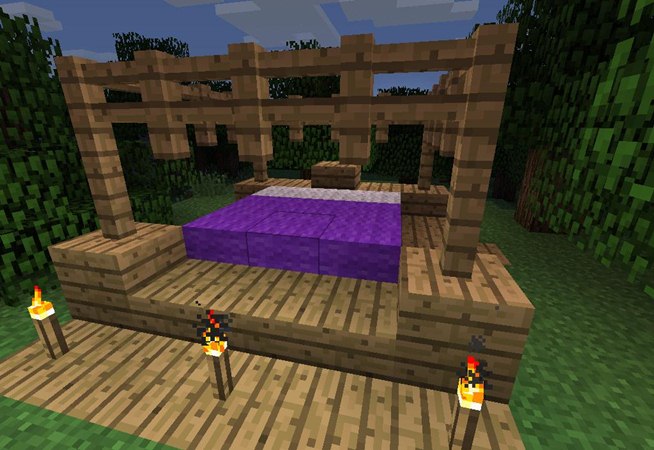 Home Decoration Live Bed Design Minecraft, How To Make A Really Cool Bed In Minecraft