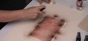 Dye handmade paper with glimmer spray