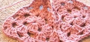 Crochet a three sided granny motif