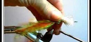 Tie the body on a deer hair bass bug for fly fishing