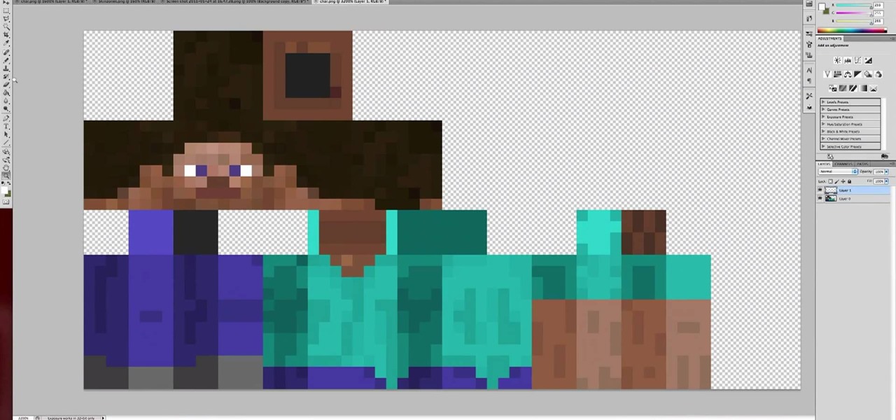 Create Your Skins For Your Minecraft Character Adobe Photoshop.1280x600 