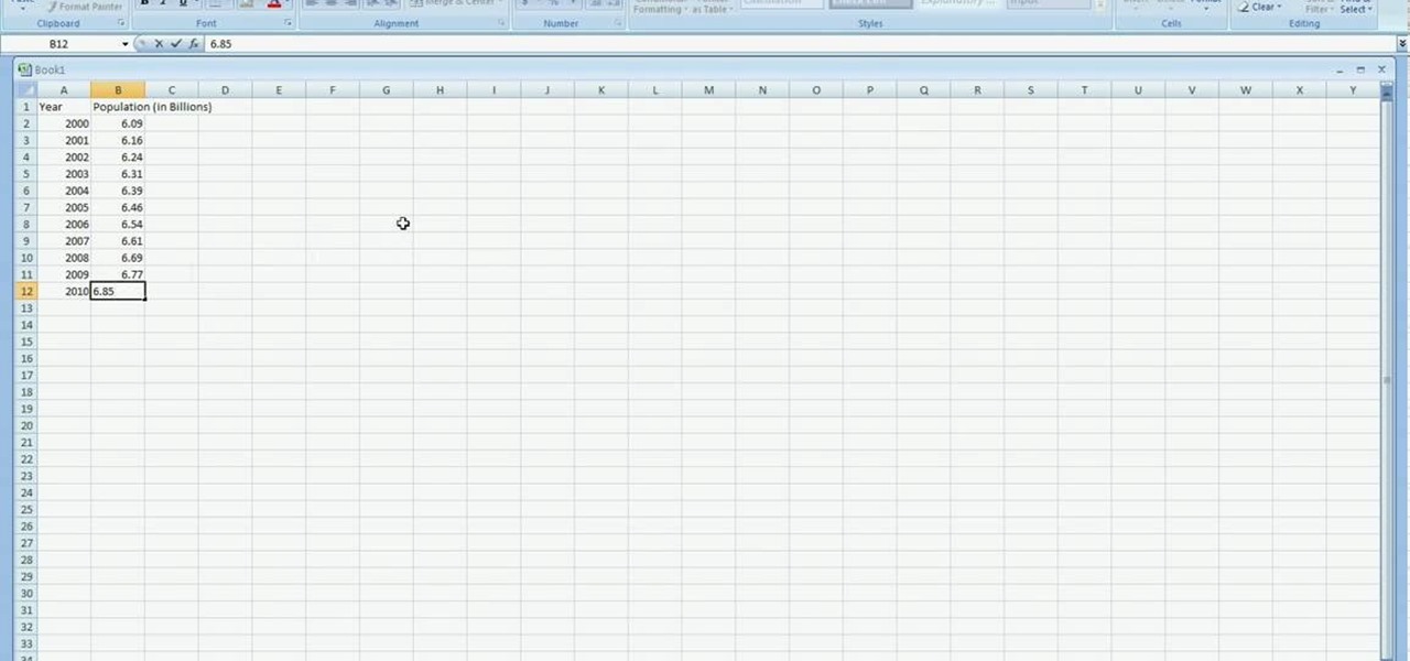 Line Chart In Excel 2007