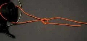Tie the common arbor fishing knot