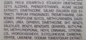 Your typical beauty product ingredients list