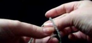 Tie a basic slip knot to begin knitting