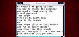 Hack the computer password for Vista