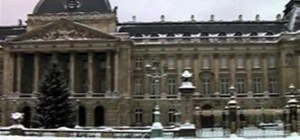 Brussels, Royal Palace under snow