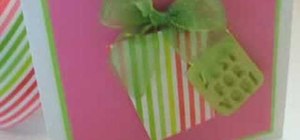 Make greeting card with a clay tag