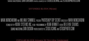 Create a credit block at the bottom of a movie poster in Photoshop