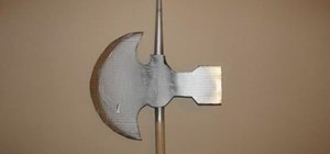 Make a home made battle axe and pole axe out of cardboard for your cosplay