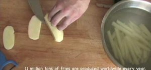 Cut a potato into 1/4 inch batons for french fries