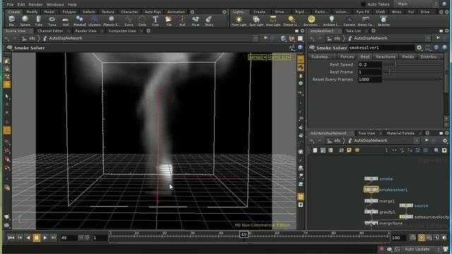 Upres smoke simulations in Houdini 10 - Part 2 of 2