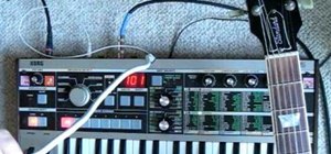 Use an electric guitar and a MicroKorg vocoder to hear your voice on guitar