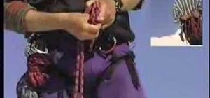 Tie into the middle of a rope when ice climbing