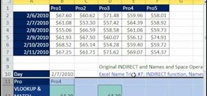 Use INDIRECT, TEXT, and SUBSTITUTE in Excel
