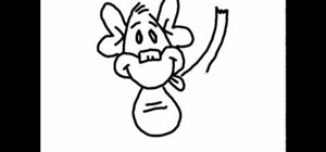 Draw a happy cartoon monkey