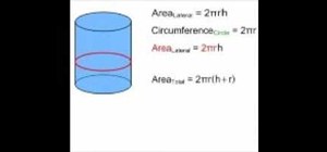 Calculate lateral & total area of a cylinder