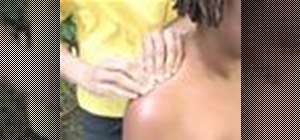 Massage the clavicle on the shoulder