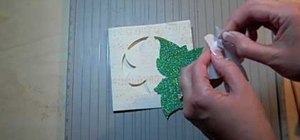 Craft an easy metallic poinsettia Christmas card